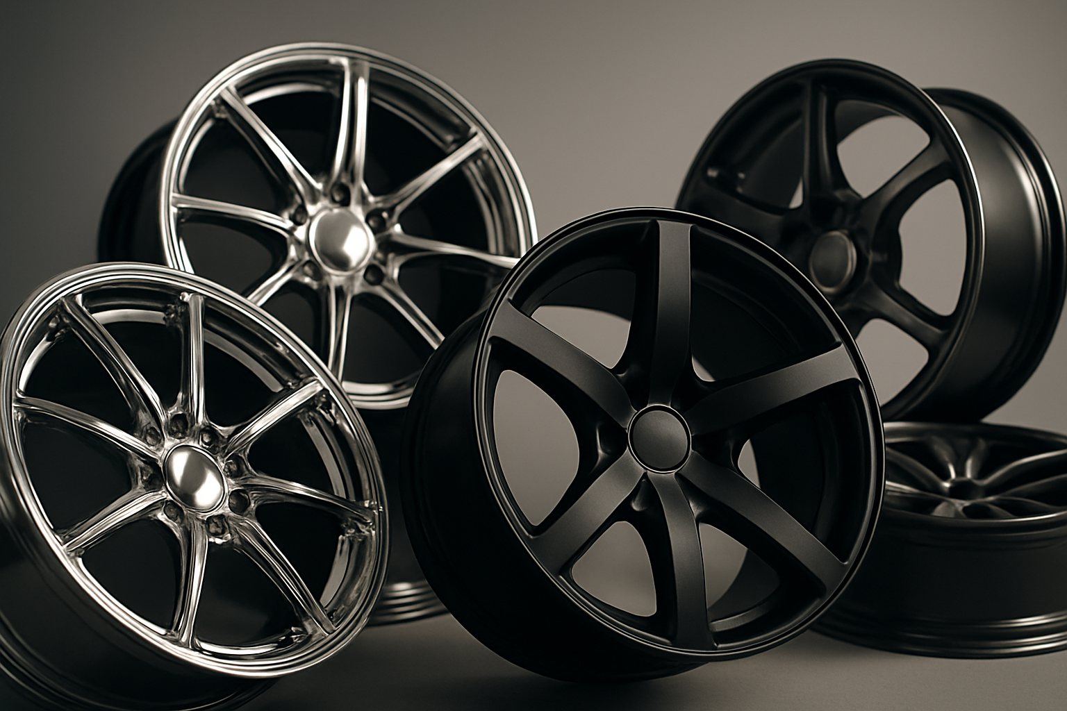 a cover image of bunch of rims, make it look aesethic